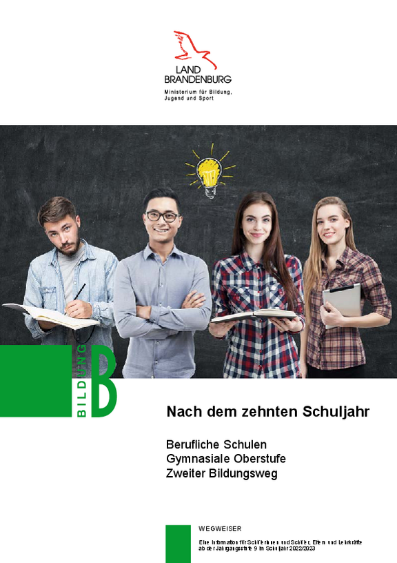 Cover Broschüre Nach dem 10. Schuljahr