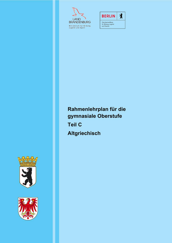 Cover des Rahmenlehrplans f&uuml;r die gymnasiale Oberstufe im Fach (Alt-)Griechisch