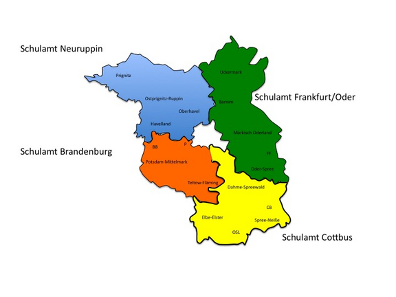 Übersichtskarte der Schulämter