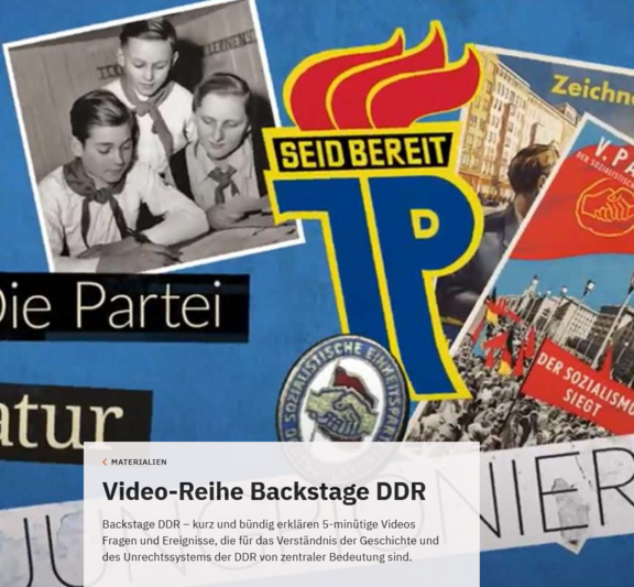 Collage Abbildung zur Videoreihe Backstage DDR der Bundesstiftung Aufarbeitung