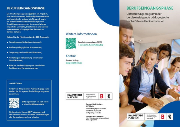 Cover des Flyer zur Berufseingangsphase