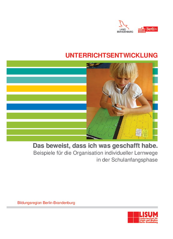 Cover der Handreichung „Das beweist, dass ich was geschafft habe.“ – Beispiele für die Organisation individueller Lernwege in der SAPH