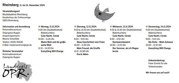 Programm Kinderfilmfest 2024 in Reihnsberg