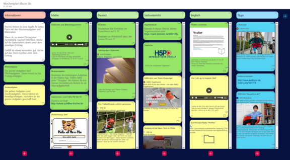 Beispiel: Wochenplan