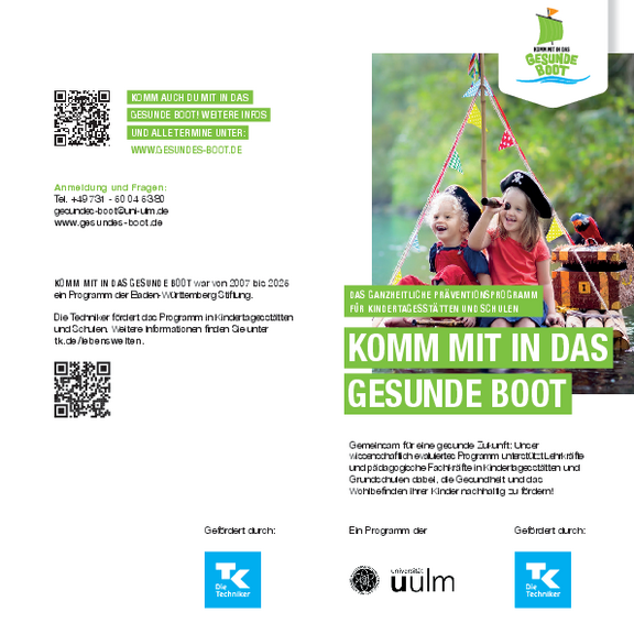 Flyer zum Projekt Gesundes Boot