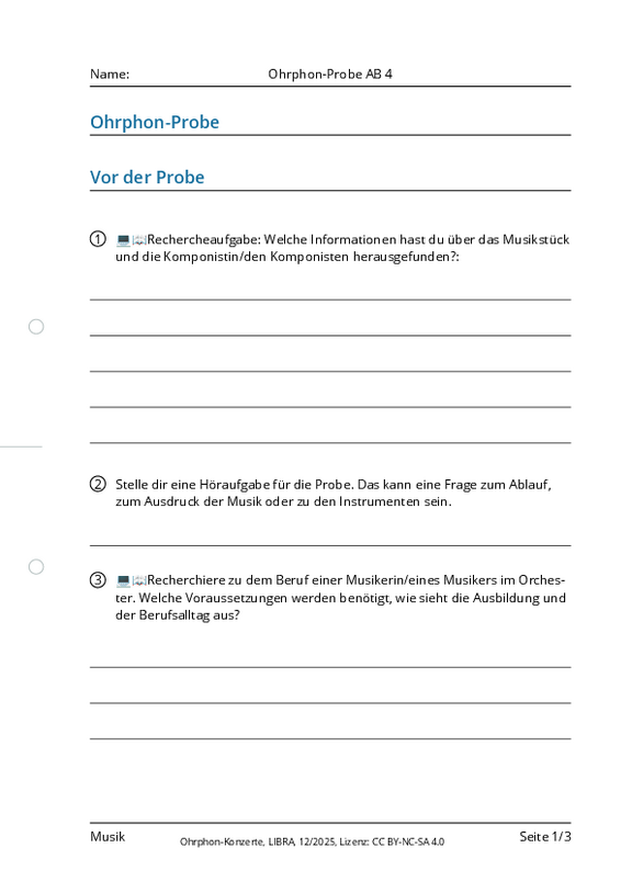 Ohrphon-Probe AB 4 Ohrphon-Material AB 4