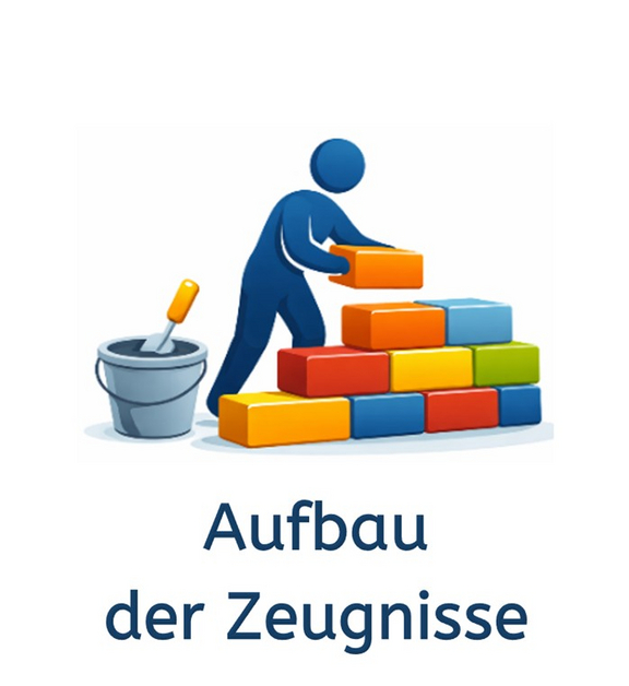 Figur baut bunte Mauer
