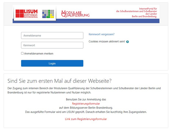 Screenshot MQ-Portal