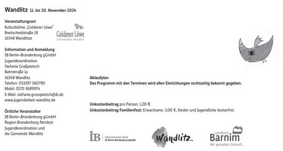 Programm Kinderfilmfest 2024 in Wandlitz