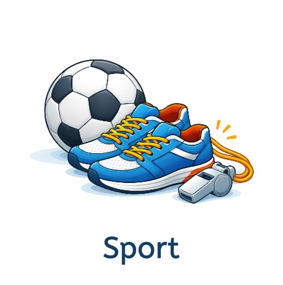 Fu&szlig;ball, Turnschuhe und Trillerpfeife