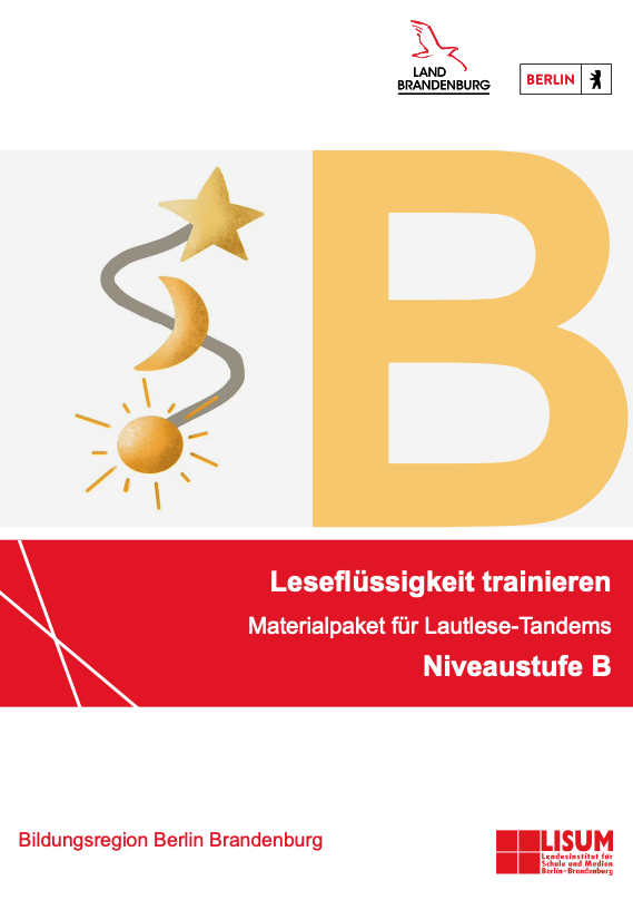 Handreichung Leseflüssigkeit Trainingspaket B Cover der Handreichung Leseflüssigkeit Trainingspaket B