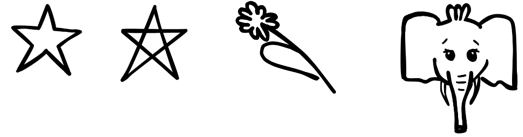 Zeichen für die einfache Variante der Übung