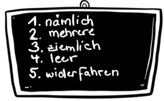 Schwere Wörter Illustration